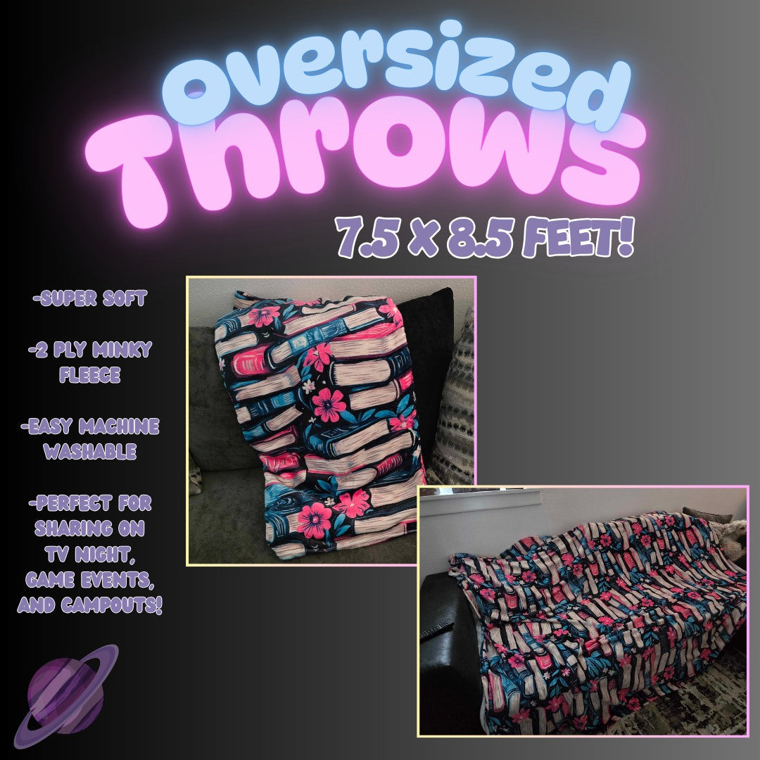 PATRIOTIC TRUCKS- OVERSIZED THROW BLANKET