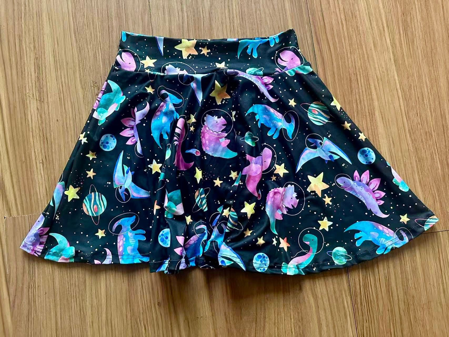 RTS - Space Dinos Skater Skirt