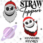 HOLIDAY SKELETON- 3D PRINTED STRAW CHARM