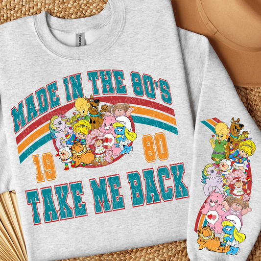 TAKE ME BACK SWEATSHIRT W/ SLEEVE PRINT