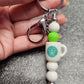 Tea Pot Silicone Beaded Pen or Keychain
