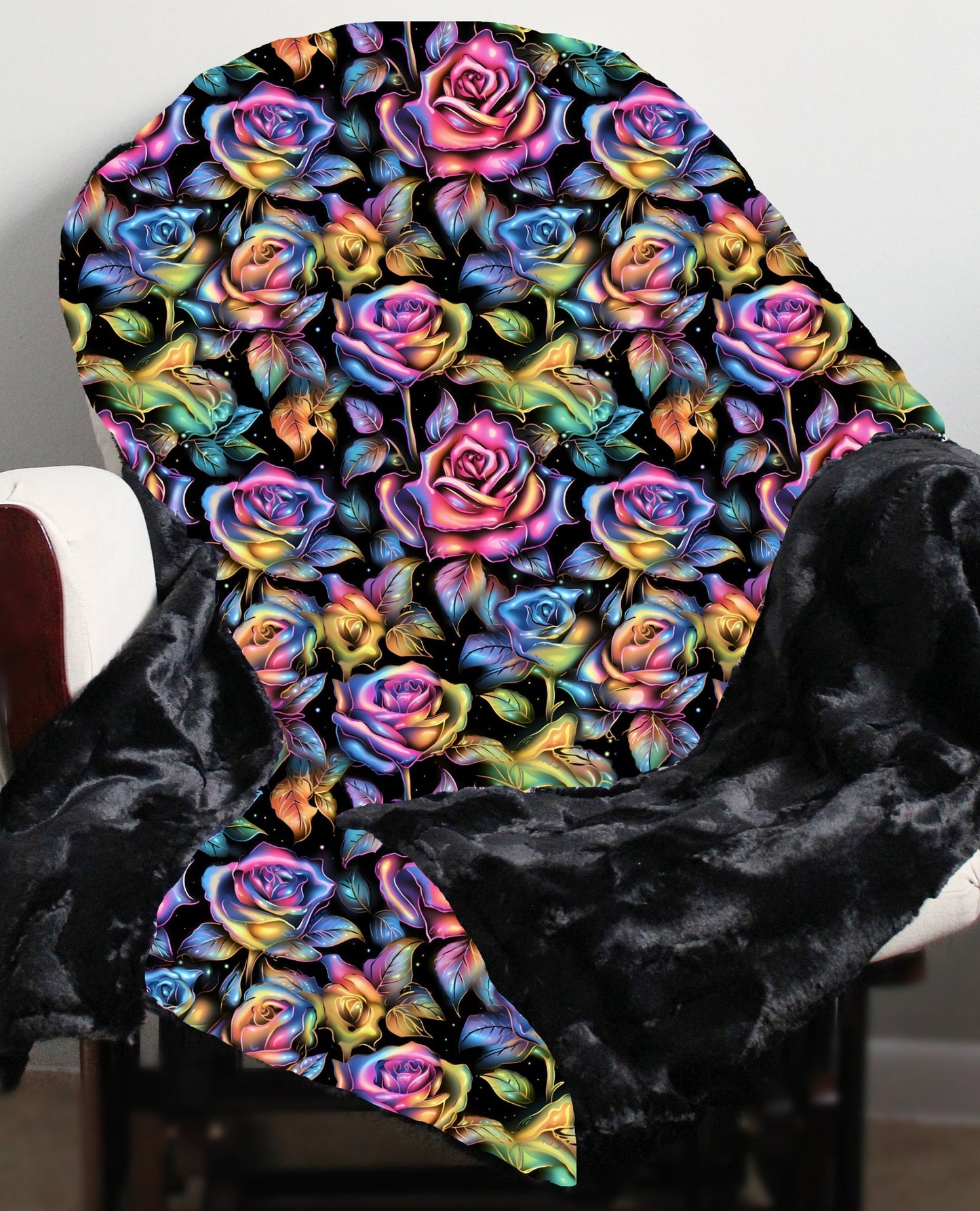 Limited RTS - Neon Roses Minky Blanket - ETA: 5 weeks