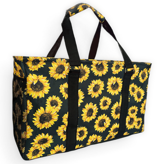 RTS - Sunny Sunflowers Collapsible Tote