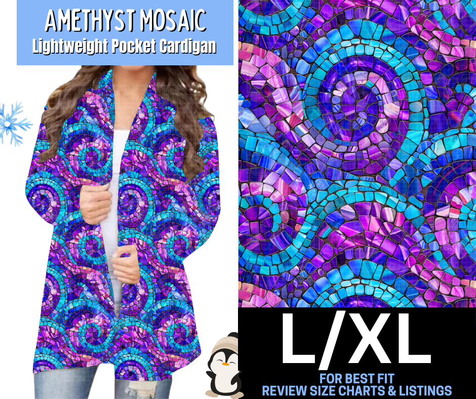 Amethyst Mosaic Pocket Cardigan