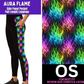 Aura Flame Side Panel Pocket Full Length Leggings