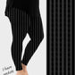 RTS - Black Stripes Leggings w/ Pockets