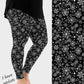 RTS - Black Snowflakes Leggings w/ Pockets