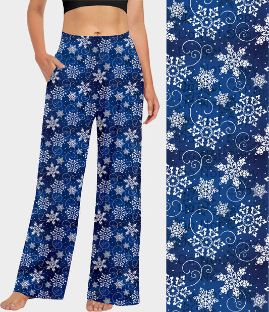 RTS - Blue Snowflake Swirl Lounge Pants