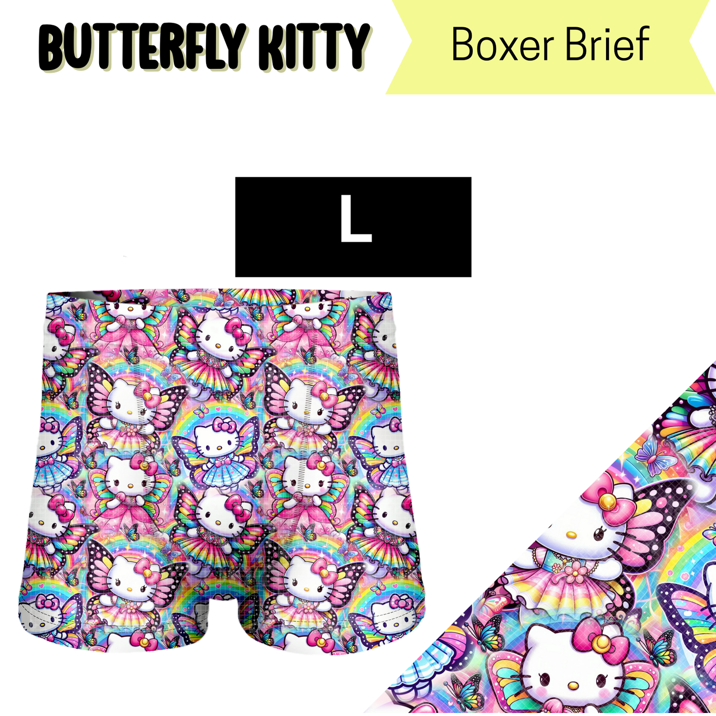 Butterfly Kitty Boxer Briefs