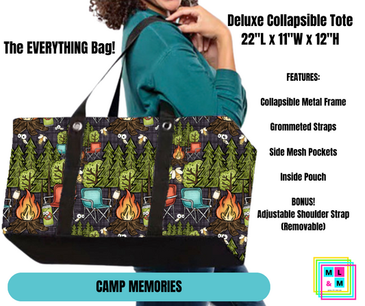 Camp Memories Collapsible Tote