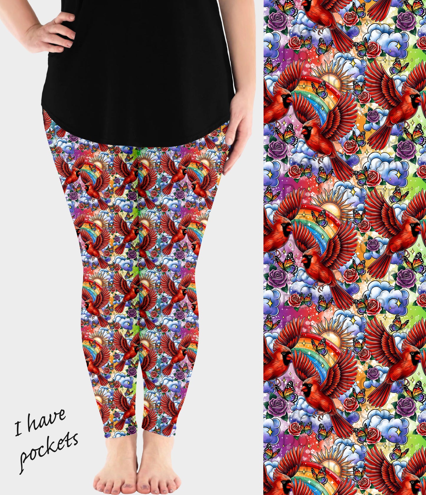 RTS - Cardinal Heaven Leggings w/ Pockets