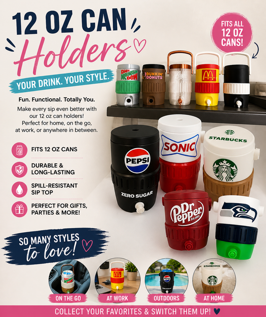 FRED-3D PRINTED CUSTOM 12 OUNCE CAN HOLDERS