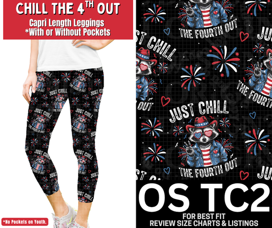 Chill The 4th Out Capri Length Leggings w/ Pockets