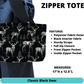 Classic Black Deer Zipper Tote