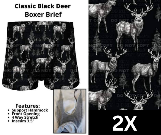 Classic Black Deer Boxer Briefs