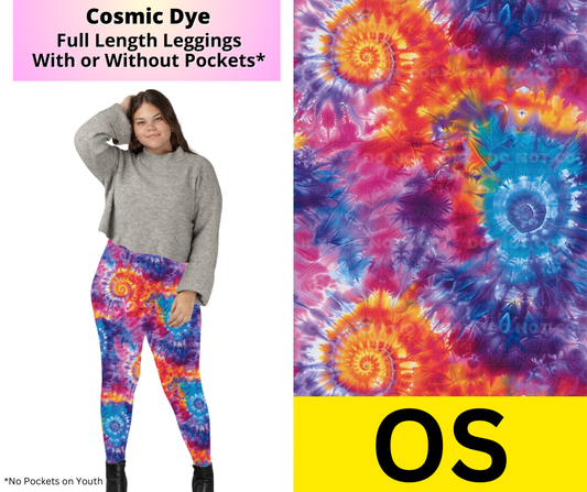 Cosmic Dye Full Length Leggings w/ Pockets
