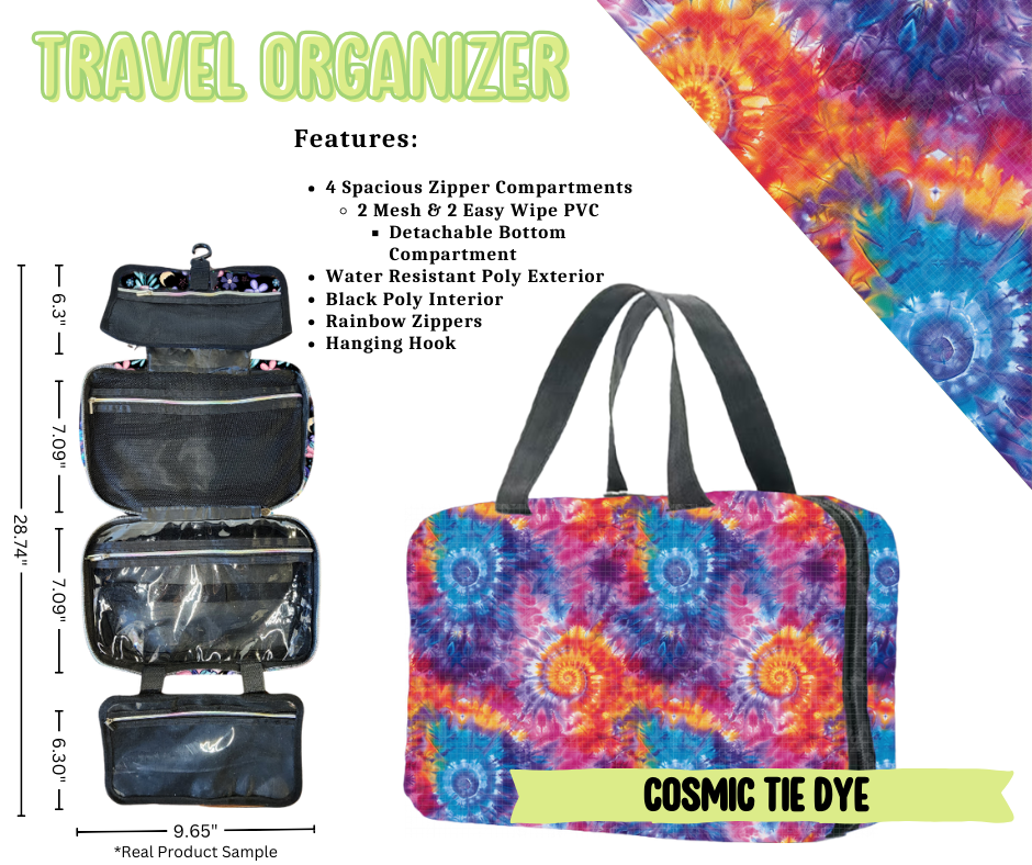 Cosmic Tie Dye Travel Organizer