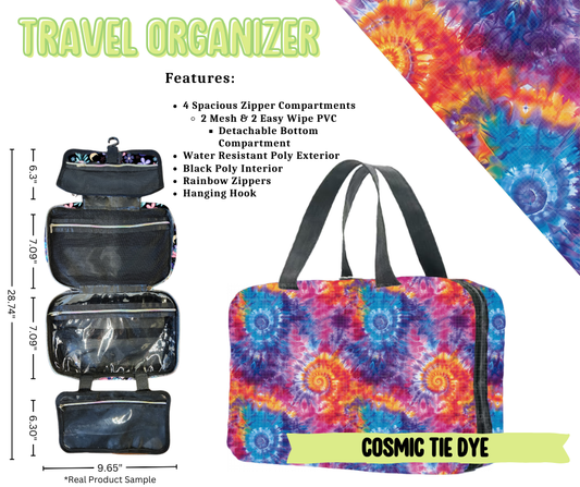 Cosmic Tie Dye Travel Organizer