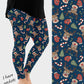 RTS - Cute Christmas Reindeer Leggings w/ Pockets