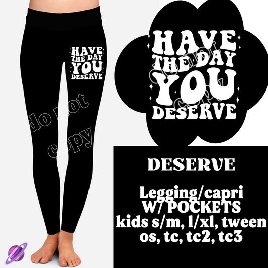 DESERVE - SNARKY RUN - LEGGINGS/CAPRI