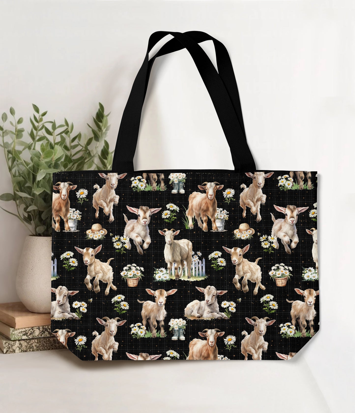 RTS - Daisy Goats Tote Bag