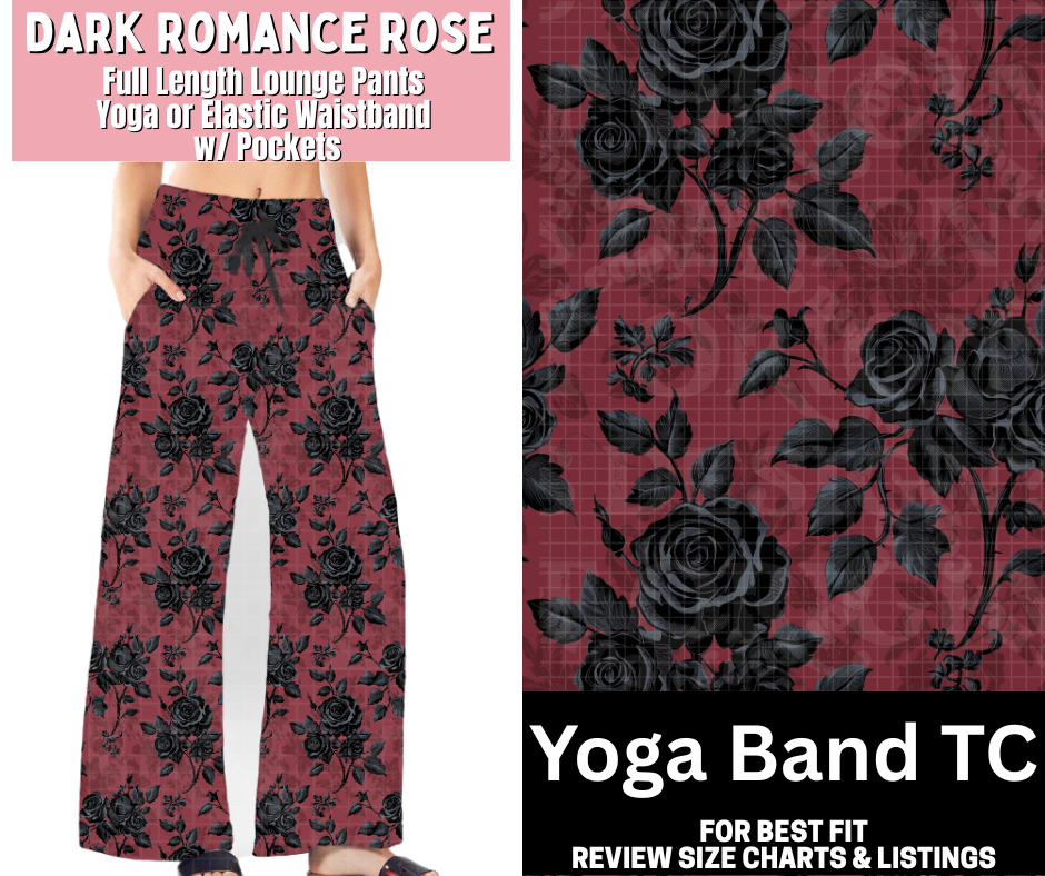 Dark Romance Rose Fleece Lounge Pants