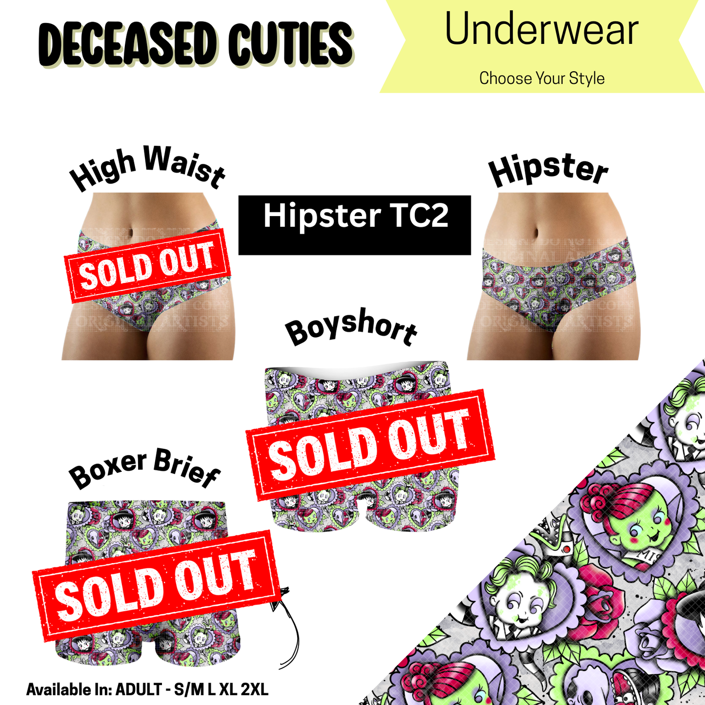 Deceased Cuties Hipster Underwear
