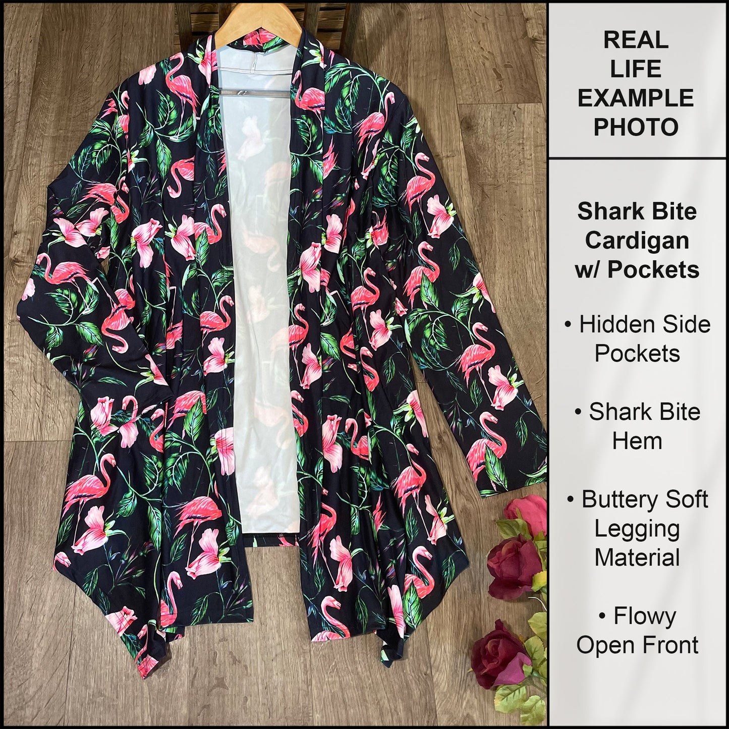 RTS - Elegant Blooms Cardigan w/ Pockets