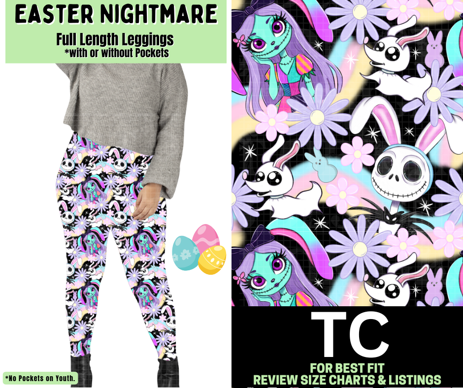 Easter Nightmare Full Length Leggings w/ Pockets