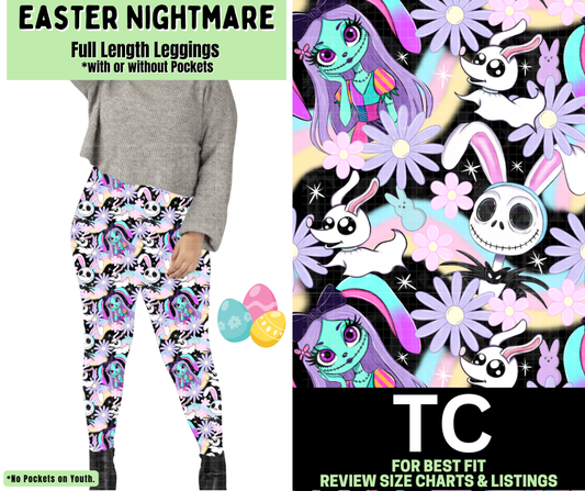 Easter Nightmare Full Length Leggings w/ Pockets