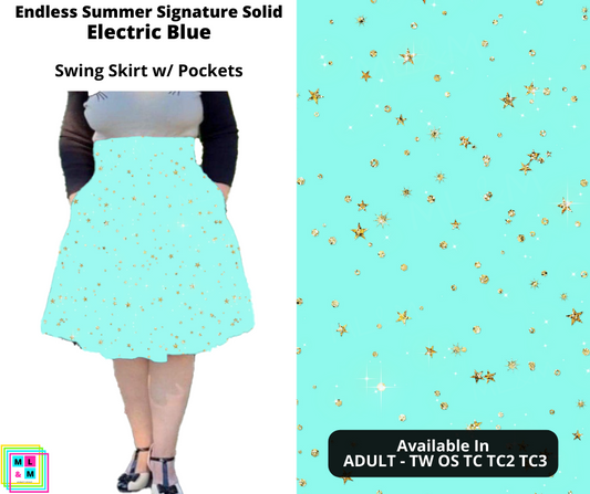 Electric Blue Swing Skirt