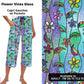 Flower Vines Glass Capri Gauchos