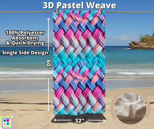 3D Pastel Weave Towel