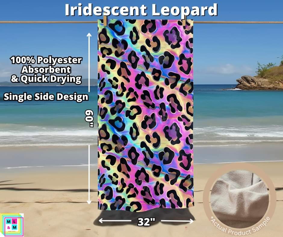 Iridescent Leopard Towel