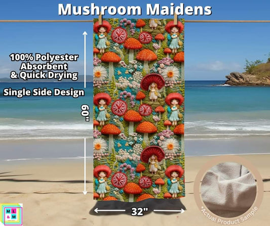 Mushroom Maidens Towel