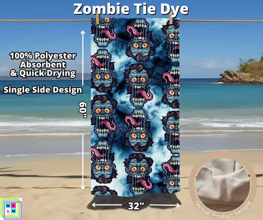 Zombie Tie Dye Towel