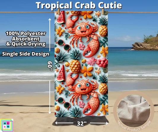 Tropical Crab Cutie Towel