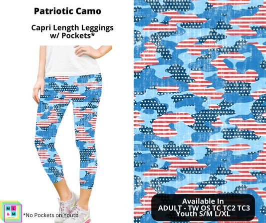 Patriotic Camo Capri Length w/ Pockets