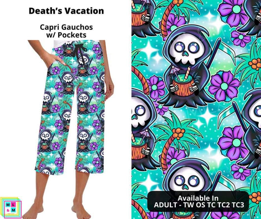 Death's Vacation Capri Gauchos