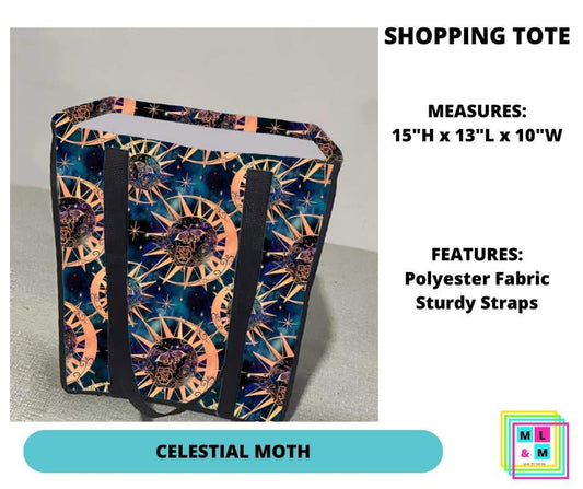 Celestial Moth Shopping Tote