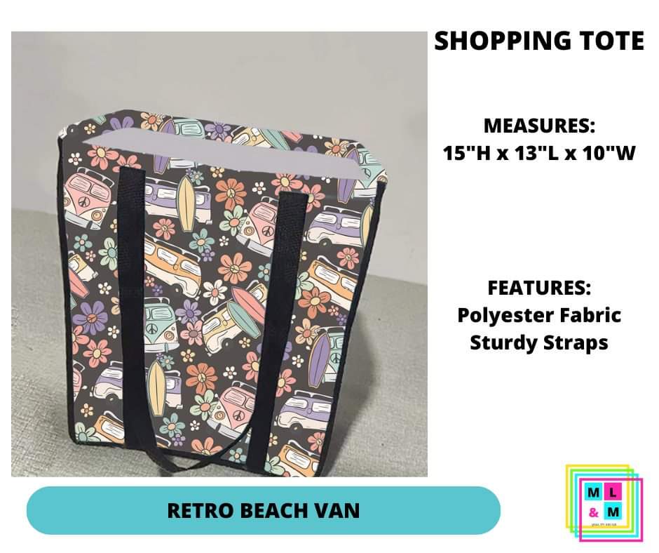 Retro Beach Van Shopping Tote