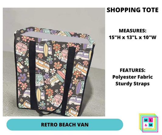 Retro Beach Van Shopping Tote