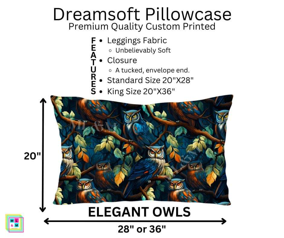 Elegant Owls Dreamsoft Pillowcase