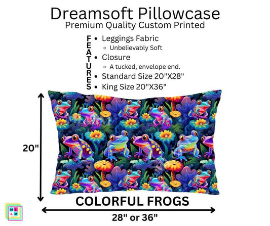 Colorful Frogs Dreamsoft Pillowcase