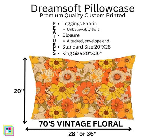 70's Vintage Floral Dreamsoft Pillowcase