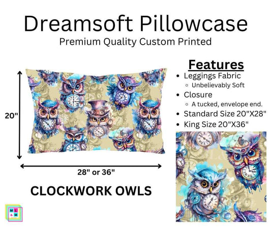 Clockwork Owls Dreamsoft Pillowcase
