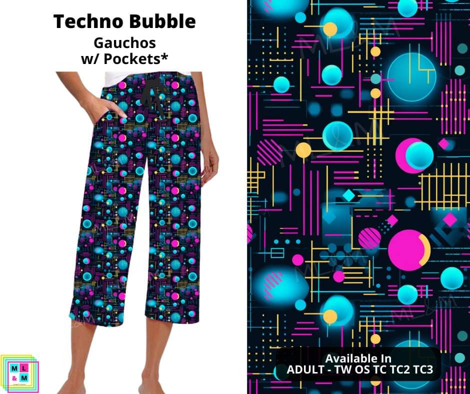 Techno Bubble Capri Gauchos