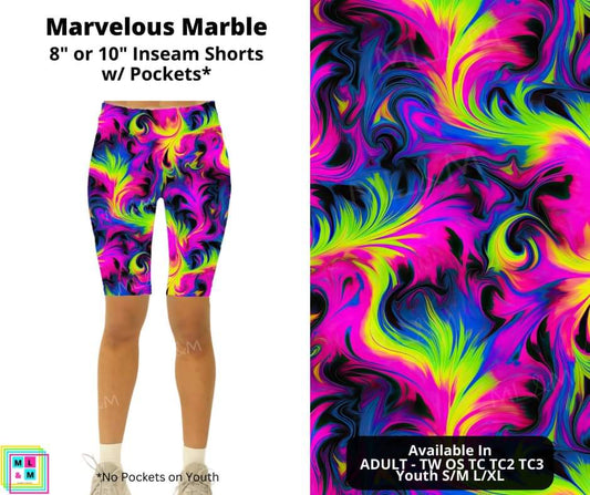 Marvelous Marble Shorts w/ Pockets