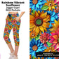 Rainbow Vibrant Sunflower Jogger Capri