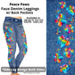 Peace Paws Full Length Faux Denim w/ Side Leg Designs